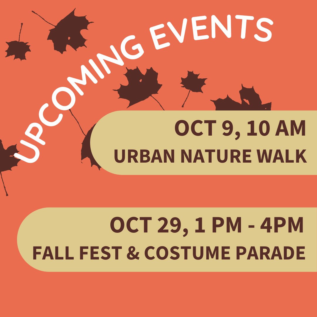 It's back! After today's Urban Nature Walk we're gearing up with Pershing Field Garden Friends and Pershing Field Neighborhood Association to host a Fall Fest and our 3rd annual costume parade on Saturday, October 29!  #JerseyCityEvents