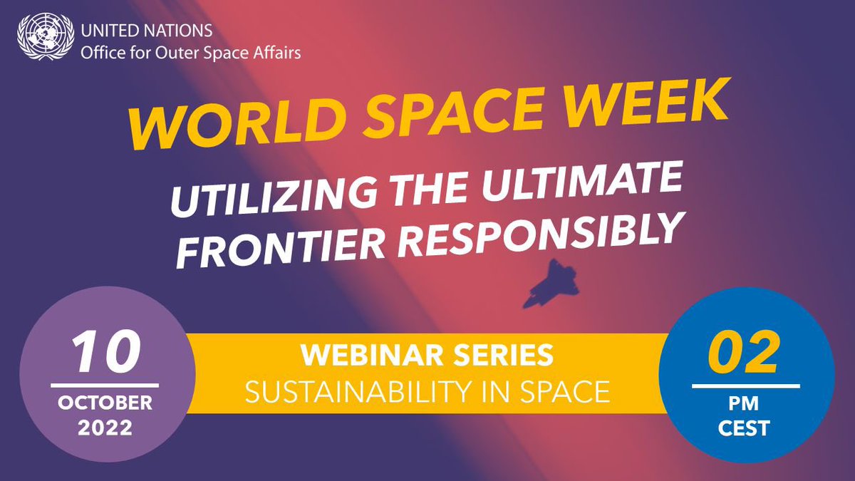 Preserving a safe & sustainable outer space is essential for #SDGs & #OurCommonAgenda. @UNOOSA supports @worldspaceweek. Join us for #WSW2022 to make progress on sustainable governance of this shared global heritage: unoosa.org/oosa/en/outrea…