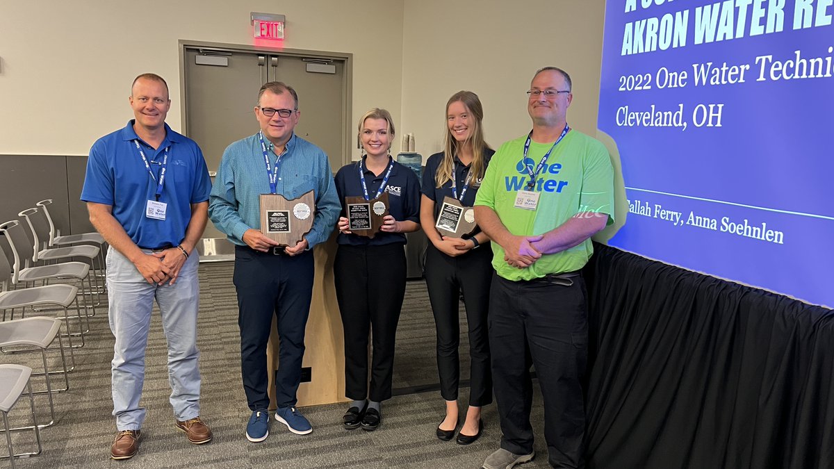 Krishna_H2O's tweet photo. If you are at @WEFTEC, consider stopping by and supporting our @Ohio_WEA team presentation today in the @WEForg Student Design Competition. The @uakron team is presenting at 10:45am in Room 272. Good luck Team Ohio!!! #nesowea #wastewater #futureleaders #weftec2022 #sypc https://t.co/52ZRj5FbAb