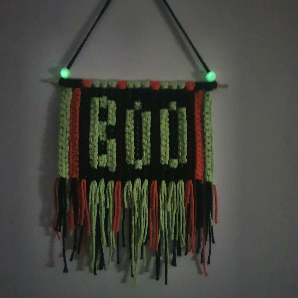 mayaalexander's tweet photo. BOO! 

#halloween #macrame #crafting #charity https://t.co/T2NI0ipcRh