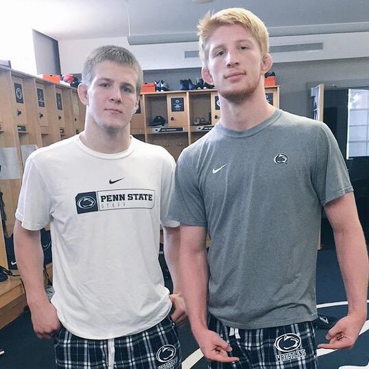 NlwcFan's tweet photo. Jason Nolf &amp; Bo Nickal, Back in 2015
Future Penn State Greats, They Dominated Everyone
Between them, 6 Nat Championships &amp; 8 NCAA Finals 
237-6 w/197 Bonus Wins &amp; 1 Hodge Trophy
Also, Members of 4 National Team Championships
@pennstateWREST @NittanyLionWC   @jasonnolf @NoBickal https://t.co/iAp4dnDICg