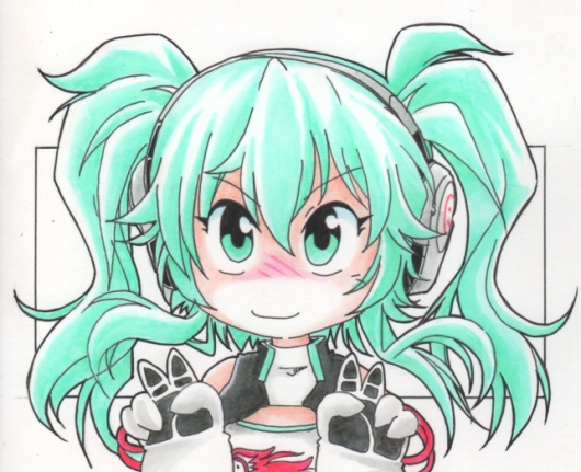 初音ミク ,レーシングミク 「#このタグをみた人はド正面イラストを貼る レーミクさんダブルピース 」|Norioのイラスト