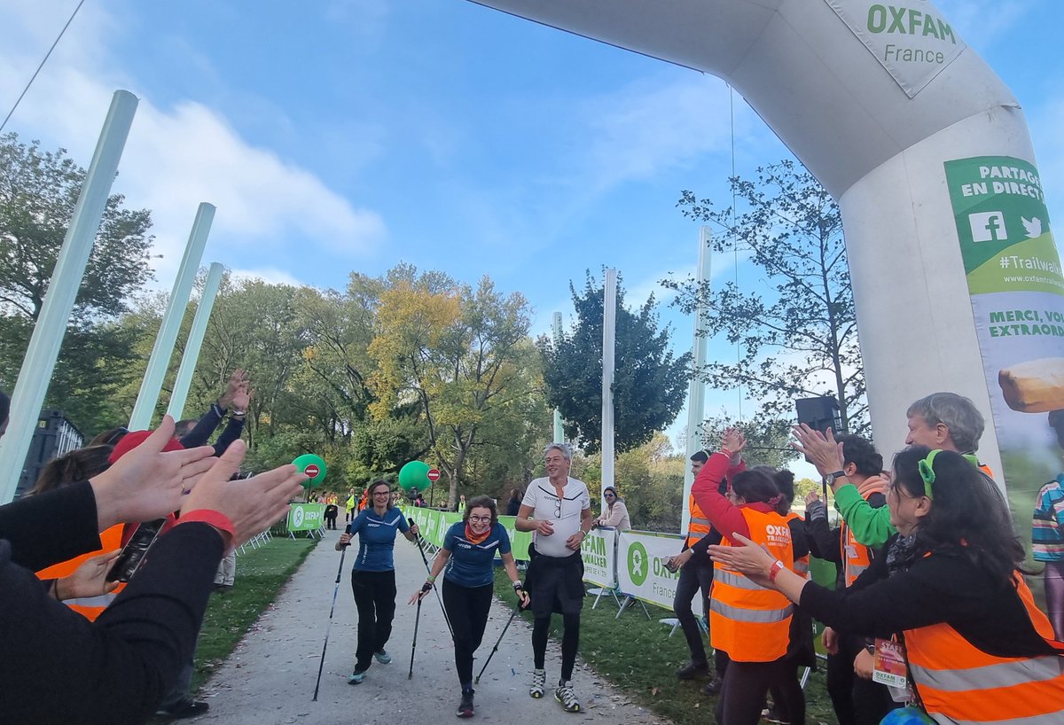Les équipes arrivent à la fin du #trailwalkerOxfam ! 🤩

Elles ont réussi à relever le défi fou de marcher 100 km en moins de 30 heures. Bravo pour leur détermination mais aussi pour leur solidarité, grâce à elles 380 000€ ont été collectés pour soutenir les actions d'Oxfam. 👏