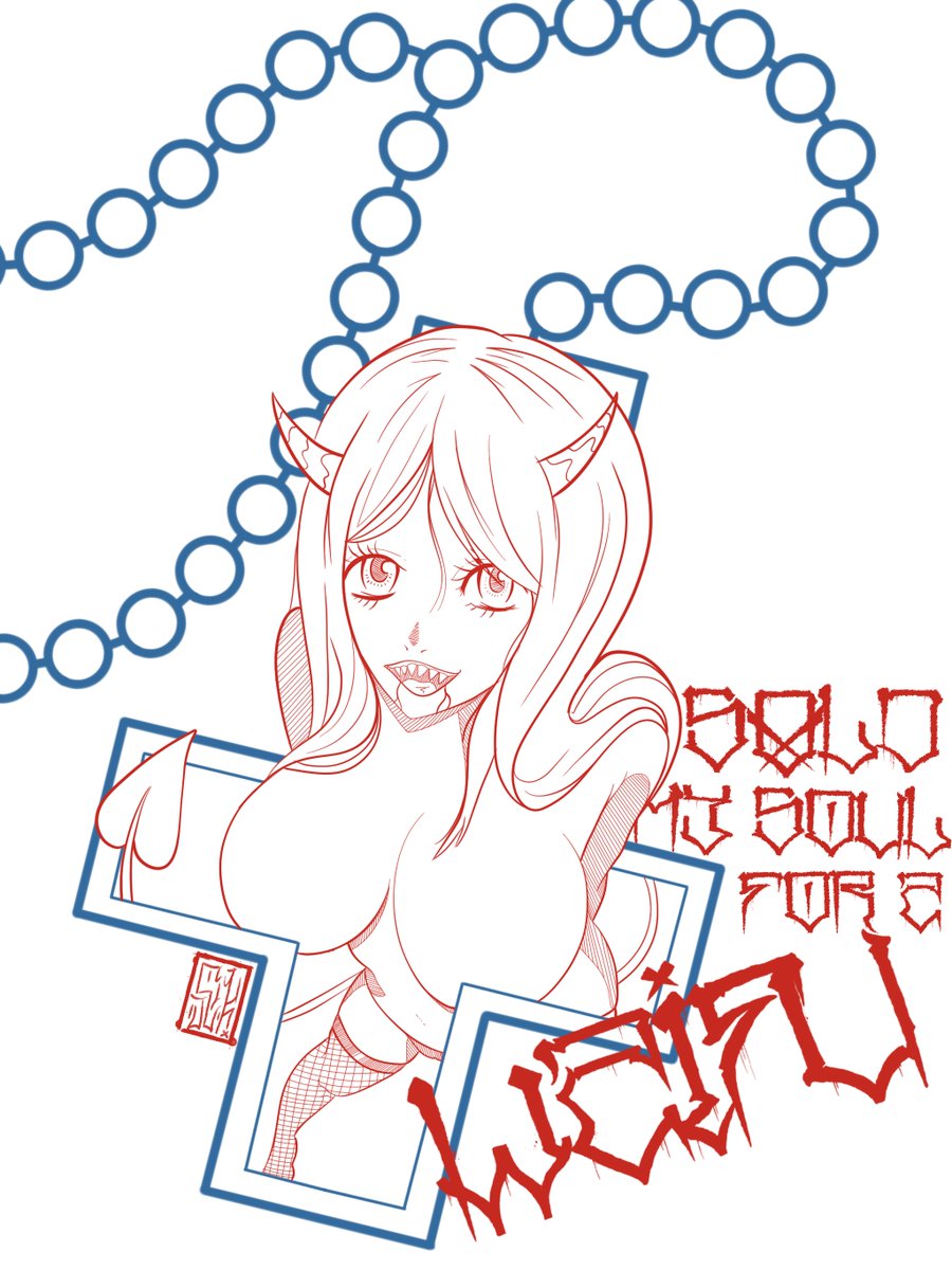 AndySicky's tweet photo. Project in Progress, "The Pact"
Serigraphy on T-shirt soon!!
"Sold my soul for a Waifu"
#rawdesign #sketch #drawing #mangadrawing #manga #mangacharacter #succubus #devil #hornedgirl #waifu #tshirt #linework #sexy #unholy #dontdespairyoullfindyourwaifu https://t.co/tnJfOMwr12