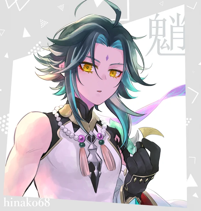 フォロワーさんにミリしらで原神の魈くんを描いて欲しいというリクを貰ったので描いてみたでも腕のあれとか色々諦めてすまない…!! 