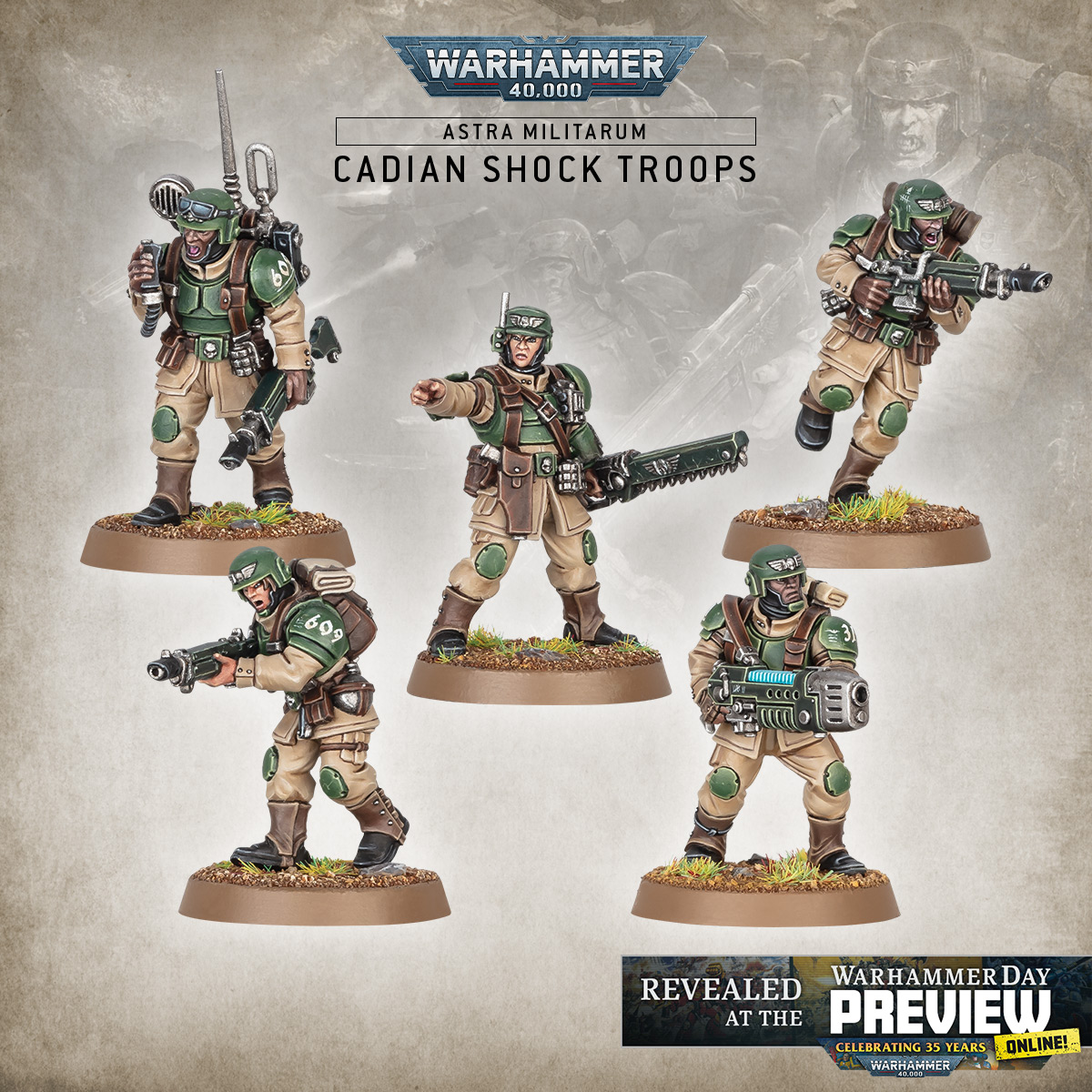 Warhammer 40K Astra Militarum Cadian Shock Troops