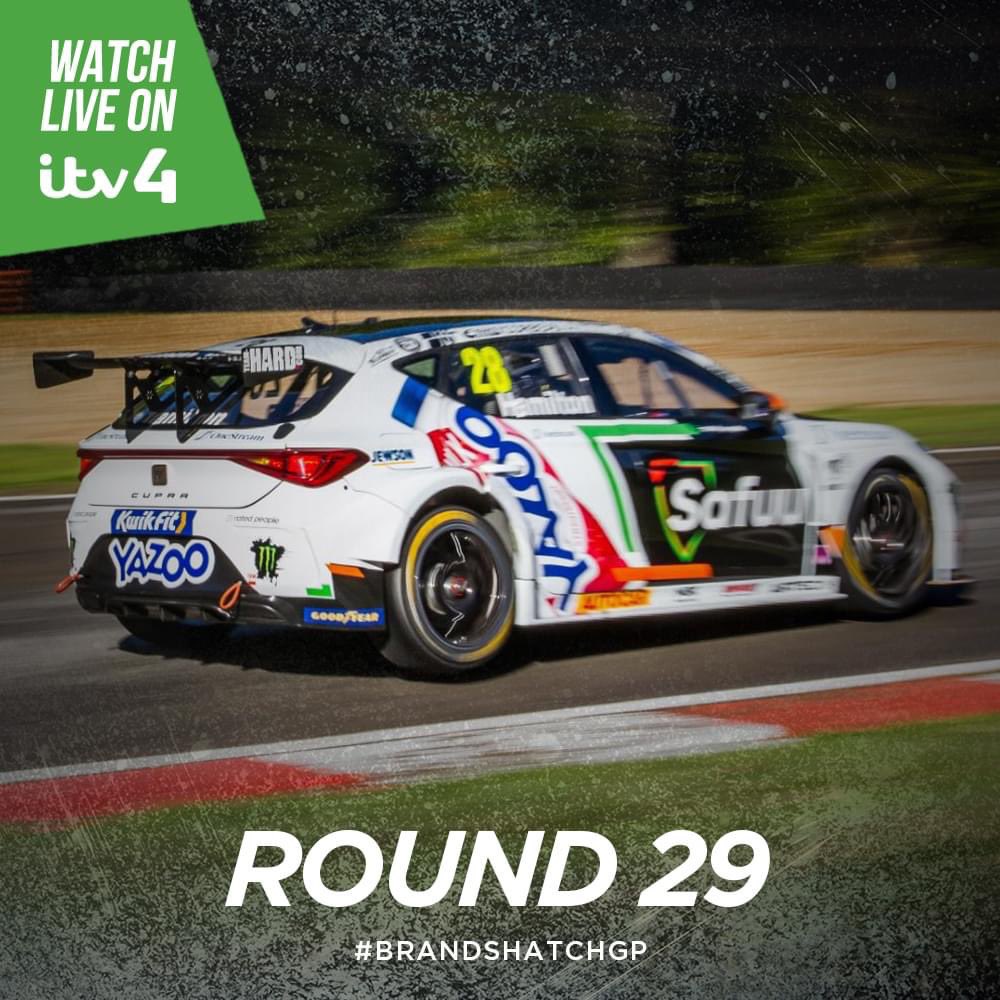 safuuracing's tweet photo. Shall we go again? π Round 29 of the British Touring Car Championship gets underway at 14:30 LIVE on ITV4 πΊ #SRT #SafuuRacing #TeamSafuu #BTCC #Nicolas28 #Aron40 #BrandsHatchGP @nicolashamilton @AronTaylorSmith @TeamHardRacing https://t.co/mLyvwoBpZ2