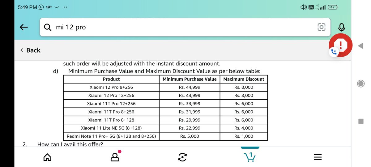 nandan142's tweet photo. @amazonIN Hi Amazon, as per offer displayed in app, it is not offering discount in card, is it a glitch? Plz help. https://t.co/pchNH2J0tX