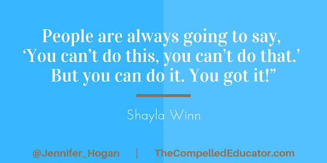 Jennifer_Hogan's tweet photo. The post is from 2019, but it's an evergreen message!
Weaving together inspiration from @AllysonApsey @SarahSajohnson @LionelRichie @AndraDayMusic & Shayla Winn...
https://t.co/ya8CLgpKhV
#RiseUp #CompelledED #LeadWithFaith #SerendipityEDU #IBelieveInYou https://t.co/424LU9DuYC