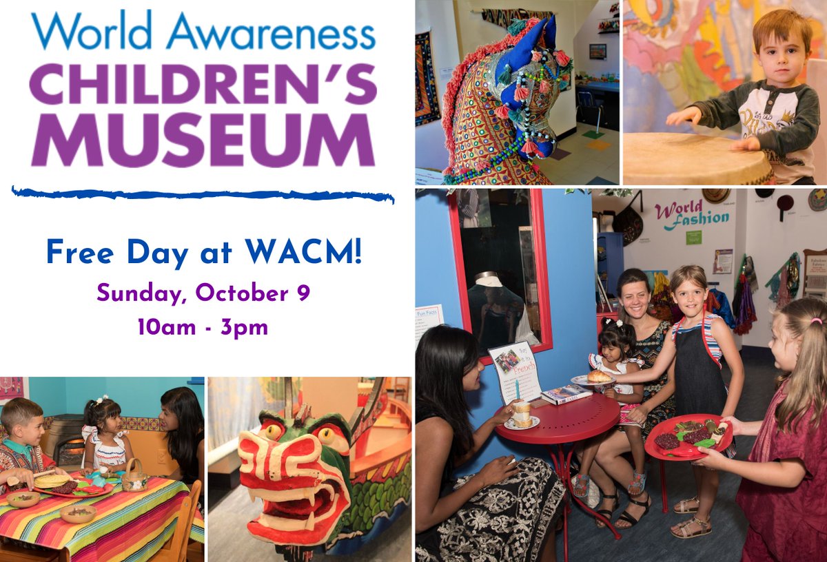 Visit the World Awareness Children's Museum for FREE today (Sunday, October 9) during our Free Day, 10am - 3pm! Explore the museum and see all we have to offer. Donations are appreciated, but not required. Free Days are generously sponsored by Stewart's Shops Holiday Match.
#wacm
