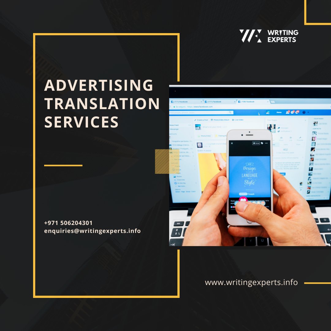 writingexperts8's tweet image. Get in Touch

writingexperts.info

enquiries@writingexperts.info

+971 506204301

Dubai, Abu Dhabi

United Arab Emirates

#advertisingtranslation #scripttranslation #comicbook #childrensbook #pressrelease #booktranslationservices #technicaltranslation #businesstranslation