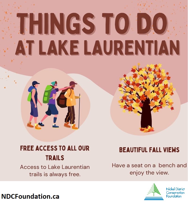 Work up at apatite this weekend by visiting Lake Laurentian! 🍂🚶‍♂️🥧 NDCFoundation.ca