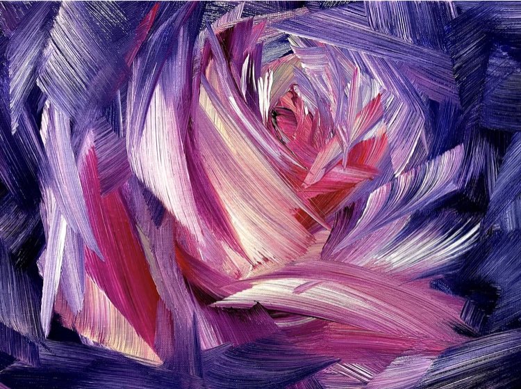 🎨Vera Kober b. 1986 Russian born - belgian artist. “Rose Dream” #paintings #art #Flowers #GoodSunday
