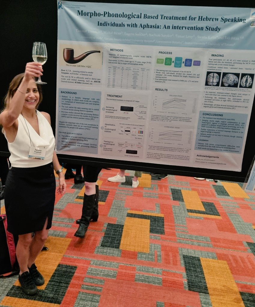 ThePlasticity's tweet photo. We had a lot about cross linguistic differences at the #SNL2022. Simply translating aphasia therapy from English to Hebrew isn't right. So we developed one in Hebrew💪
Presented by @tammar_t https://t.co/0aJ2SfmgHK