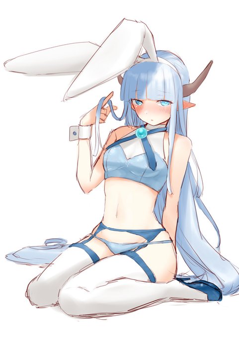 バニーでへそを出そうと思ったらよくわからんくなりました。
青龍さんどす。

#式姫お絵かき60分一本勝負 