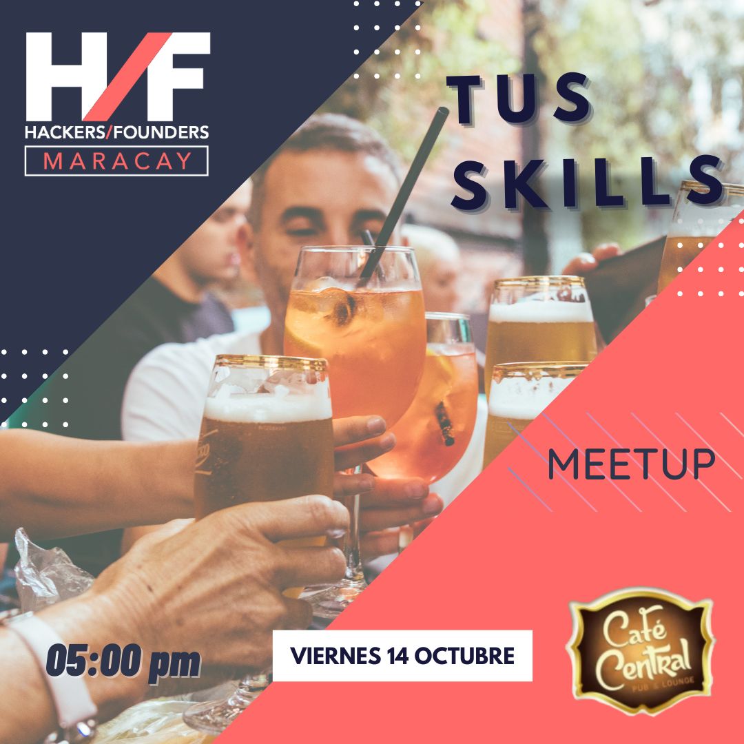 Viernes 14 de octubre 5:00 pm en Café Central Terraza del CC Estación Central, tendremos el #Meetup: Tus Skills, queremos saber cuales son tus #habilidades y #talentos #profesionales

Registro hfmaracay.com

¡Ven a formar parte de la #comunidad!