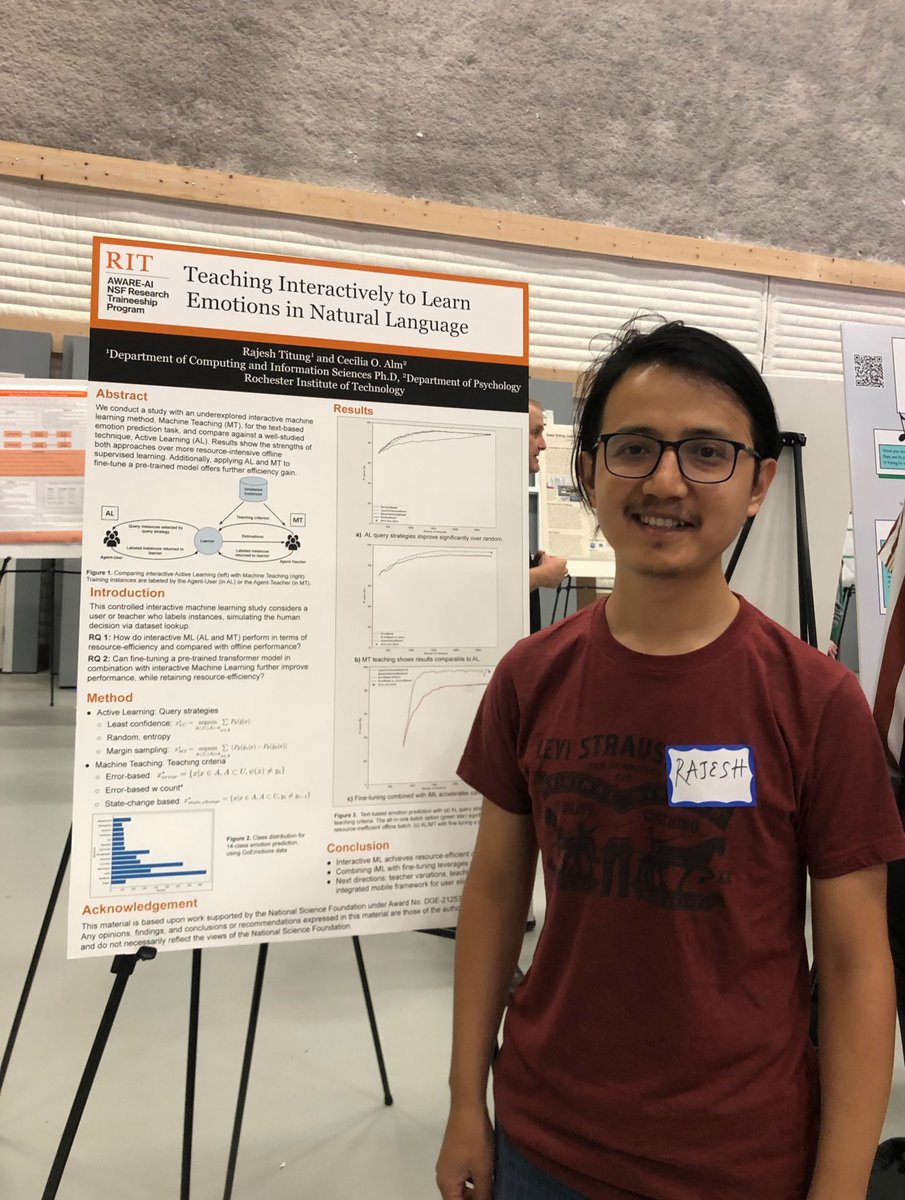 AWAREAINRT's tweet photo. More photos of #AWAREAI trainees presenting at the AI@RIT Summit! https://t.co/N1rwzr0ErJ