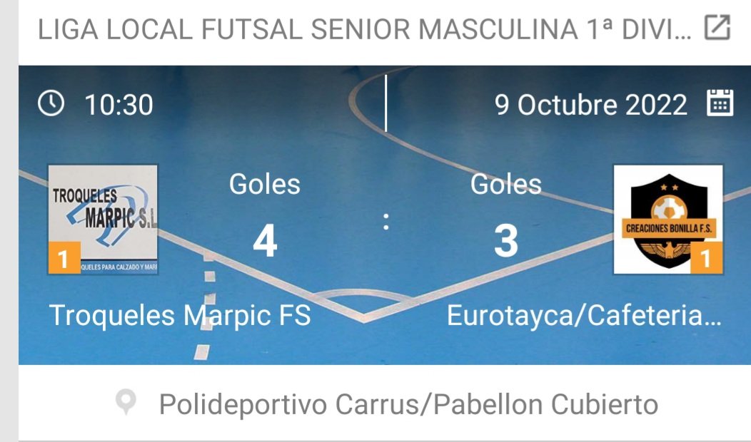 derrota por 4-3 c9ntra un equipazo, se ha dado la cara , orgullosos del grupo y de como competimos.

🎯🎯orts
🎯Ruben