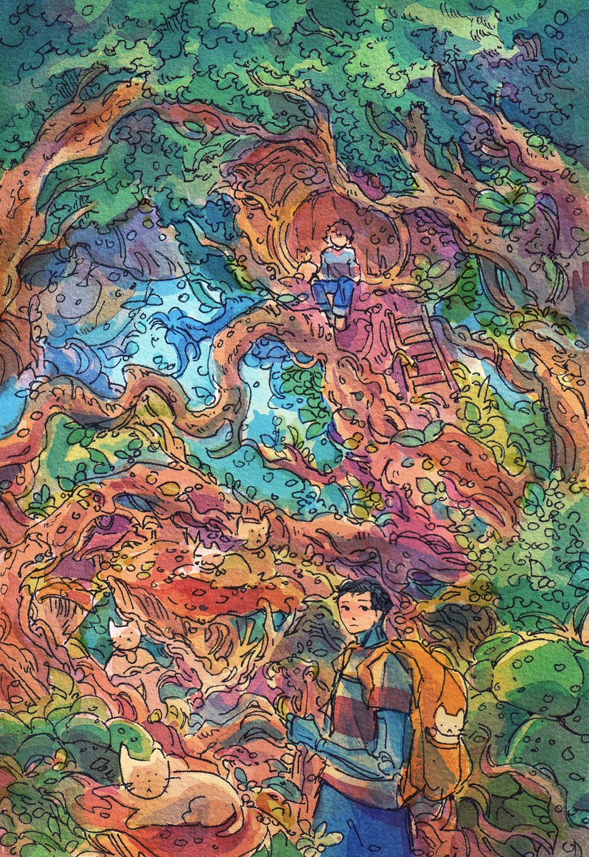 catforests's tweet image. trees #illustration