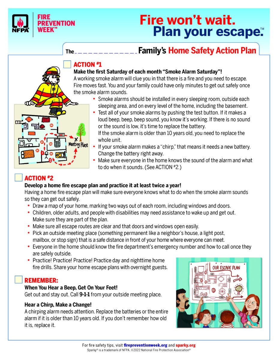 cvfsa_vfc's tweet photo. Volunteer Firefighters of Canada (VFC_CVFSA) is teaming up with the NFPA—to celebrate the 100th anniversary of Fire Prevention Week, October 9-15, 2022. This year’s FPW campaign, “Fire won’t wait. Plan your escape". https://t.co/5e5ljKkSzi