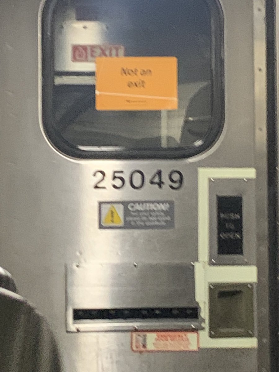 It clearly says “Not an exit” but that hasn’t stopped multiple people from trying 🤣😂 <a href="/Amtrak/">Amtrak</a>