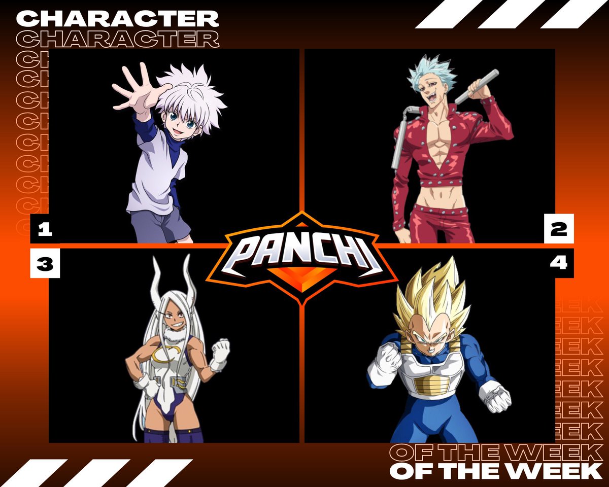 PanchiAnime's tweet photo. ⏰ C’est le CHA-CHA-CHA-CHA-CHARACTER OF THE WEEEEK ! 💥

Comme d’habitude, les personnages sélectionnés pour ce dimanche toujours avec un magnifique design 😏⬇️ https://t.co/PNqU6vtBeV