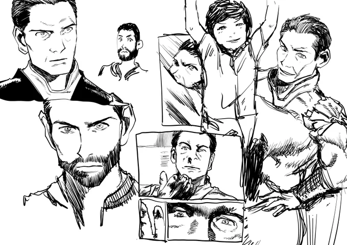 漫画全然描く気にならないので筆動かし落書き 