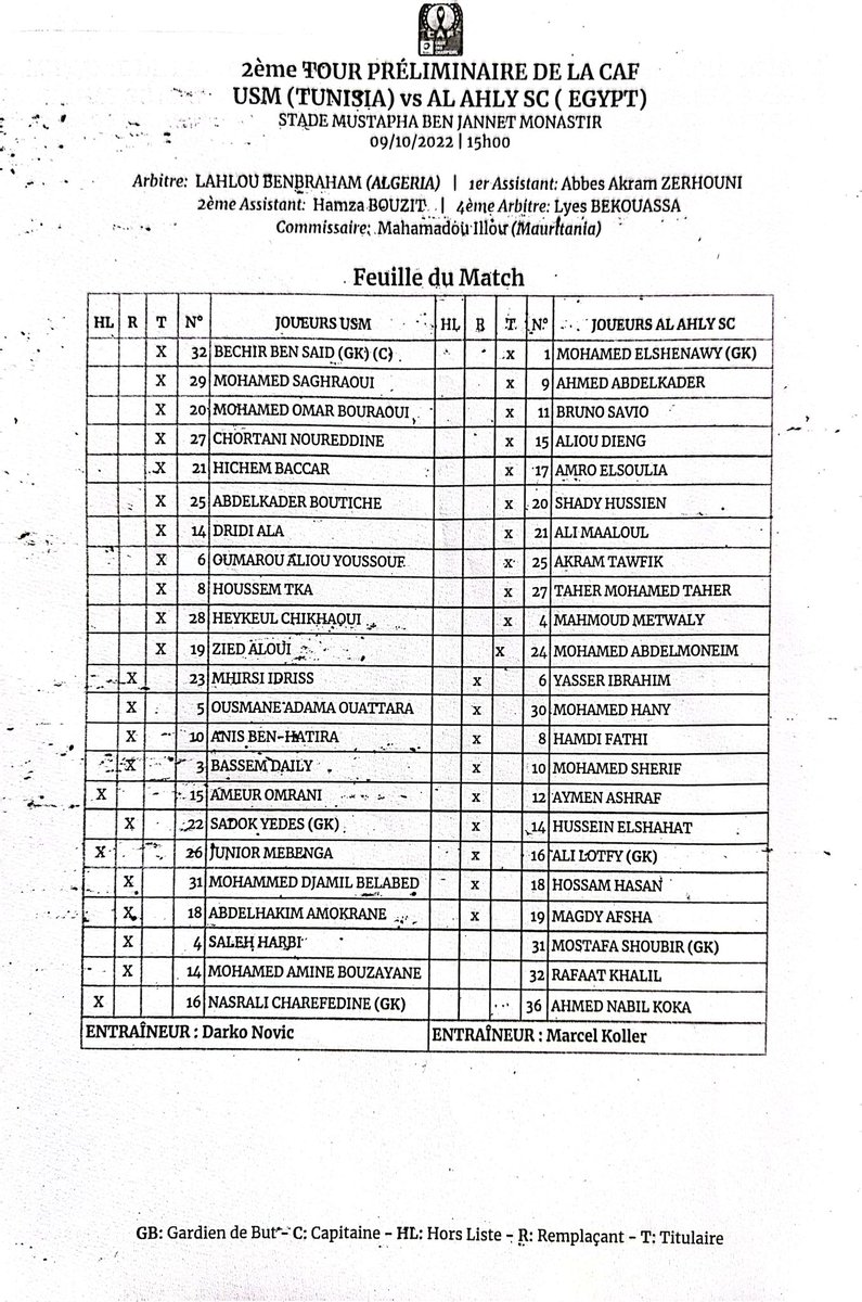 SKhmira's tweet photo. Ooh and here is the match sheet and Lineups
#USMASC https://t.co/shAJuNE2Fk