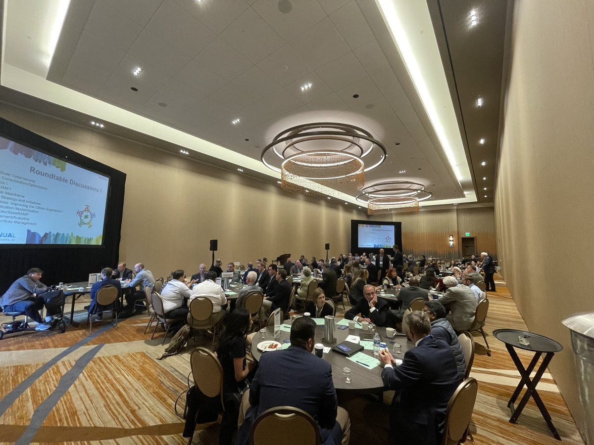NASCIO's tweet photo. State Member Day at #NASCIO22 Annual is getting underway in Louisville, KY! We’re starting off with our state member roundtable discussions! #NASCIO https://t.co/dNWQACpdyh