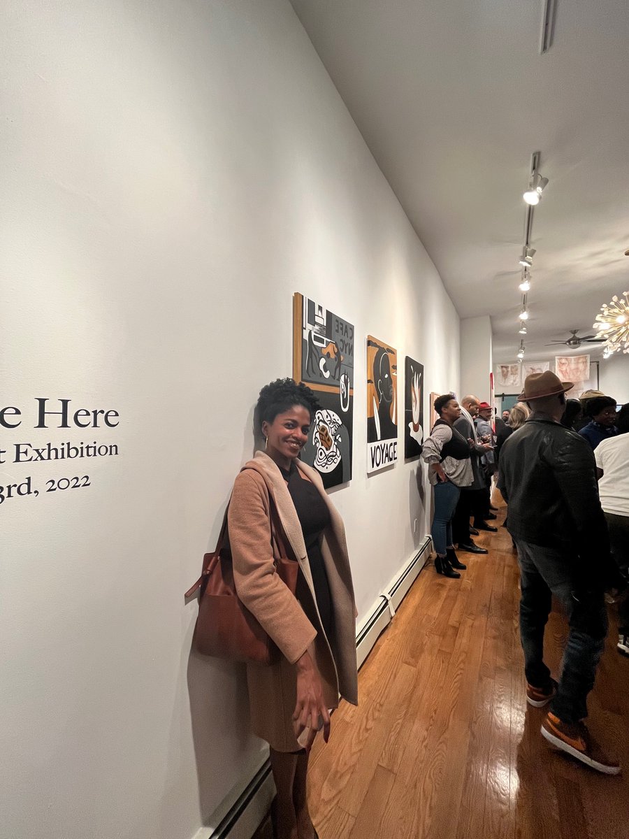 NJolivert's tweet photo. It was a packed room for the “Since We’re Here” opening reception at the Heath Gallery in Harlem. The show is opened to the public until the end of the month. https://t.co/lULLLrqXo9