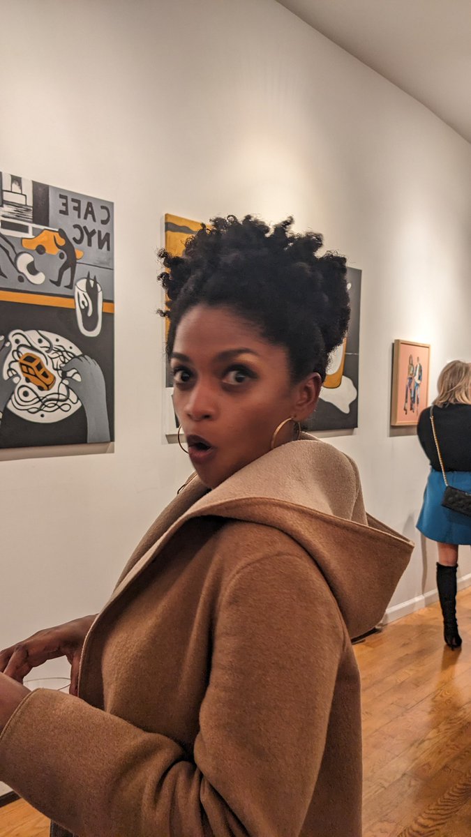 NJolivert's tweet photo. It was a packed room for the “Since We’re Here” opening reception at the Heath Gallery in Harlem. The show is opened to the public until the end of the month. https://t.co/lULLLrqXo9