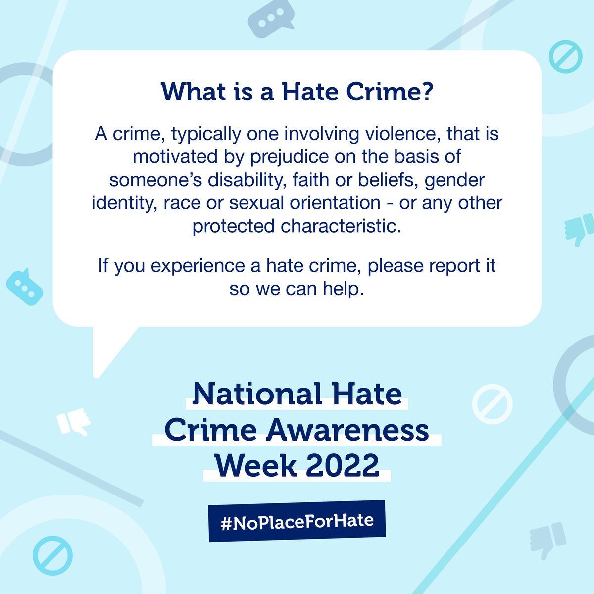 OrbitHelp's tweet photo. If you experience a hate crime, please report it so we can help: https://t.co/PGY7VjqDgz

#NoPlaceForHate #NationalHCAW https://t.co/fHDpb9Xb5L