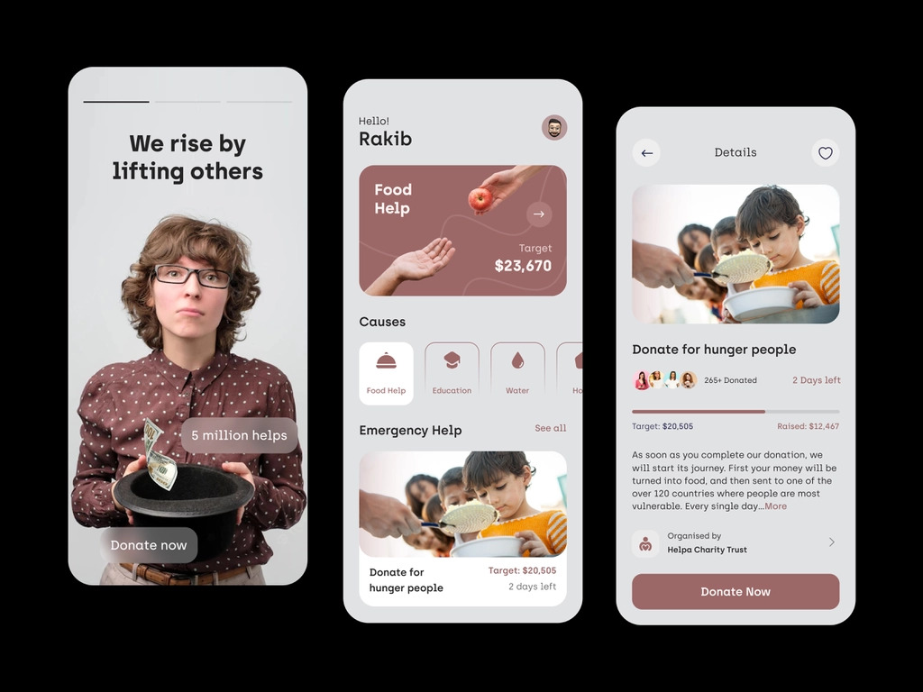 orizondesign's tweet photo. We rise by lifting others 🙏 Check out this awesome charity app by Rakib Kowshar for Orizon Design!
https://t.co/JRDqAneHXS
Follow Orizon Design for more design inspiration! ❤️
#appdesign #donationapp #uiuxdesign #iosapp #mobileapplication #userexperience https://t.co/6METfXLaiX