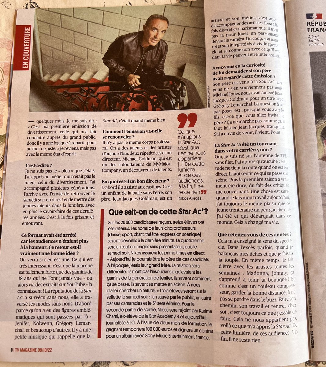 Sabry3123's tweet photo. @nikosaliagas au château de Dammarie-les-Lys pour le retour de la #StarAcademy dans #TvMagazine #nostalgie. https://t.co/wnXLIeZB4R