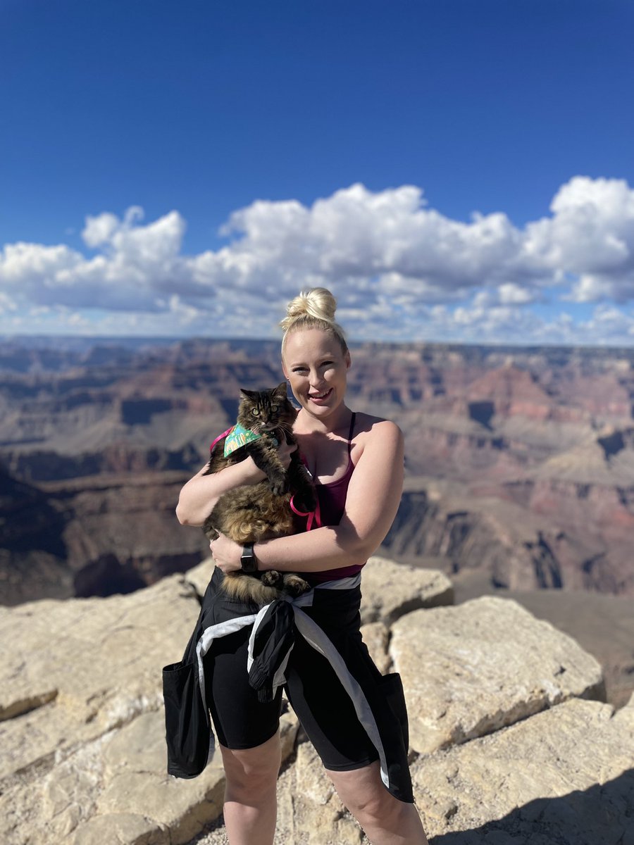 My daughter is trekking across the US from California to Fla!  She stopped by the Grand Canyon for a visit w/her cat, Callie!  <a href="/cypresscreekvcs/">Cypress Creek</a> <a href="/volusiaschools/">Volusia County Schools</a>