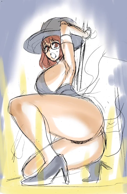落書き描くほどの余裕が無いので、表紙没パターンなんかを…。私の場合、キャラだけ最初に担当さんと決めてからパターン出しをします。こう見ると、ほんと肌色多いな!? #チートイーター 