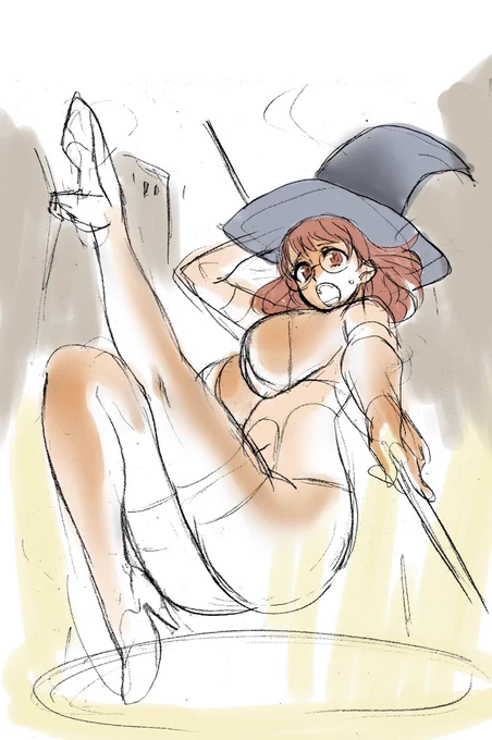 落書き描くほどの余裕が無いので、表紙没パターンなんかを…。私の場合、キャラだけ最初に担当さんと決めてからパターン出しをします。こう見ると、ほんと肌色多いな!? #チートイーター 