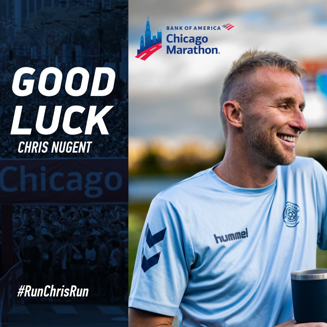 ChattanoogaFC's tweet photo. HALFWAY: CFC Menβs assistant coach @christopnugent just passed the halfway mark of the @ChiMarathon in 01:27:07.
#RunChrisRun https://t.co/GGSReuU76I