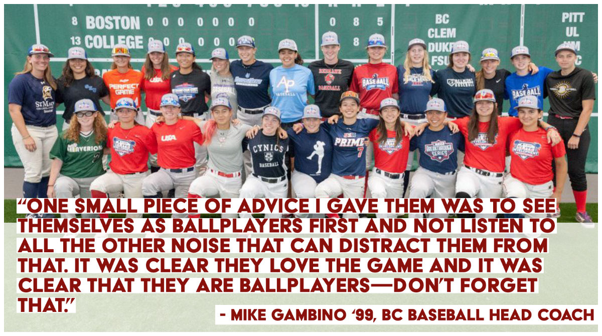 Boston College on Twitter "Female baseball players showed off their talents at a twoday