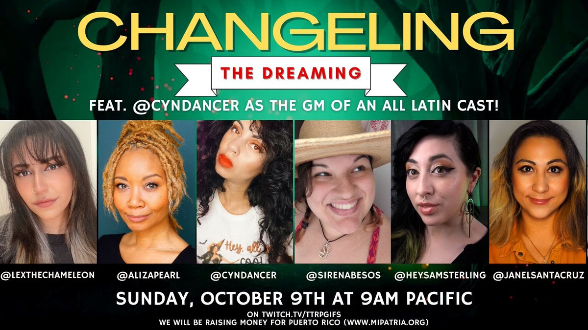 Cyndancer's tweet photo. Who couldn’t sleep last night? THIS GIRL RIGHT HERE!😅

I was too nervous/ excited about leading this incredible troupe of #latinas through my very first Changeling the Dreaming one shot!  Please come show your support as we raise money for Puerto Rico!🇵🇷 #ttrpg #PuertoRico https://t.co/0RE5ZfRoRP