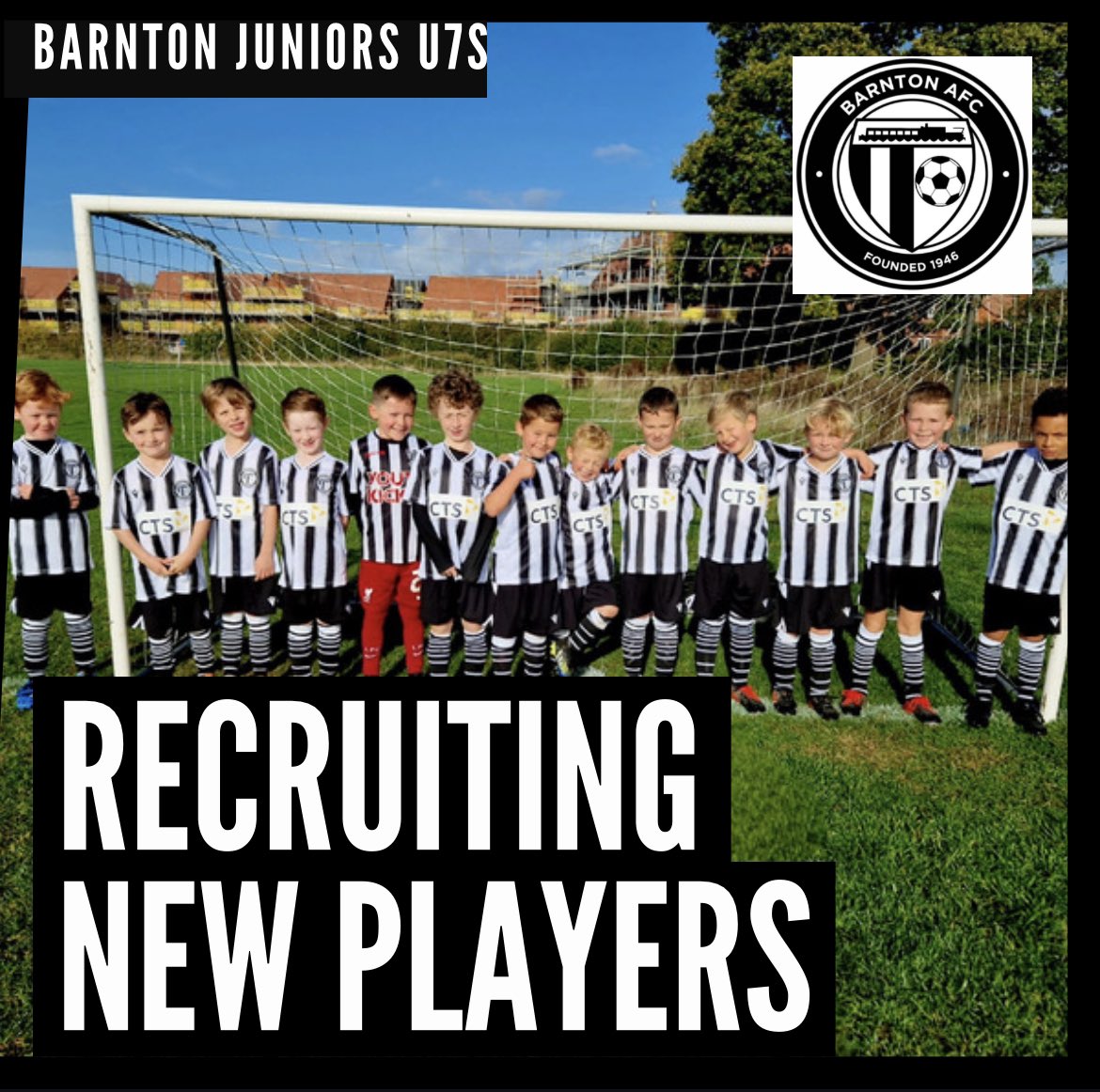<a href="/BarntonJuniors/">Barnton Juniors</a> u7s are looking for Boys &amp; Girls in Year 2 to join their team. Please DM if interested. 
✅ meet you friends
✅ guaranteed fun
✅ enjoy the fresh air 
✅ learn new skills
Fantastic training sessions run by <a href="/dfc_coaching/">dfc.coaching</a>