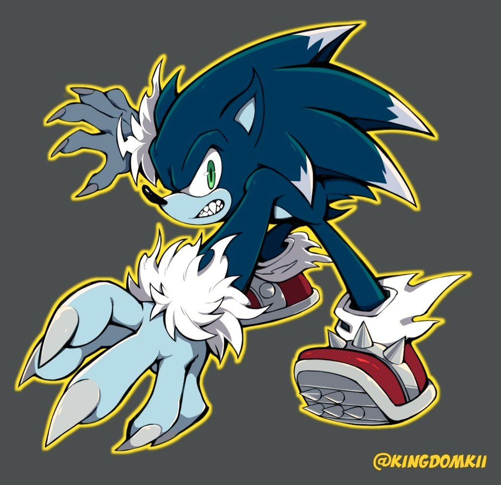 ソニック 「New Sonic the Werehog sticker! 」|Kiiのイラスト