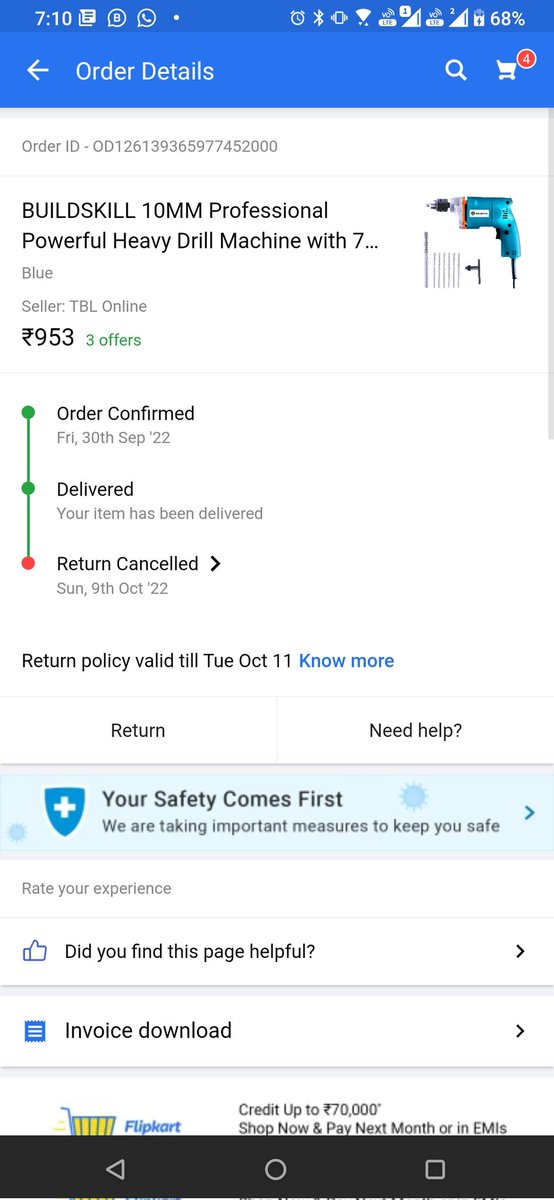 lukhapahwa's tweet photo. @Flipkart Scam Alert after parcel picked up status changed to return cancelled @flipkartsupport @FlipkartStories @BPFKWholeSale https://t.co/4OYDGB3P3R