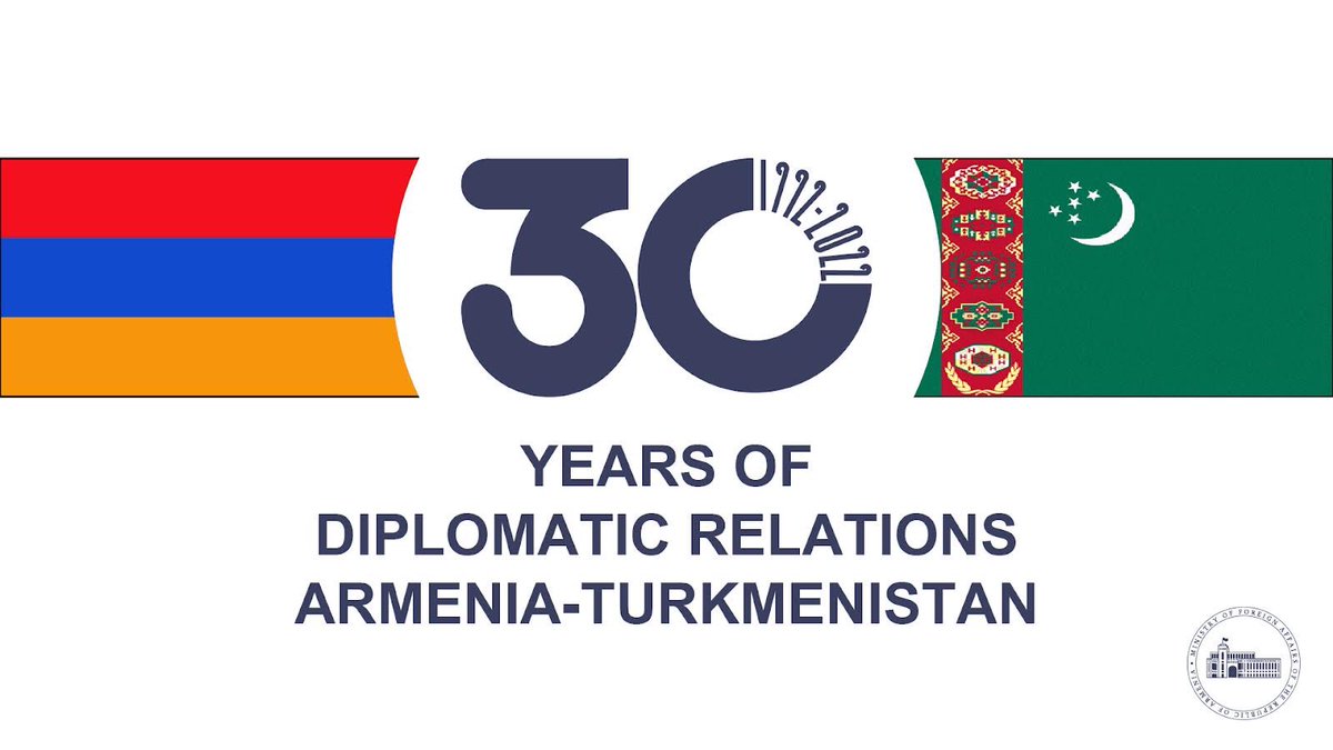 elawphant's tweet photo. MFAofArmenia: Today #Armenia 🇦🇲 &amp; #Turkmenistan🇹🇲 celebrate 30th anniversary of diplomatic relations. We value our cooperation based on friendship and historic ties. Keen on strengthening our partnership in all areas of mutual interest.

#ARMTKM30 #DipRe… https://t.co/p0UaqcyHSa