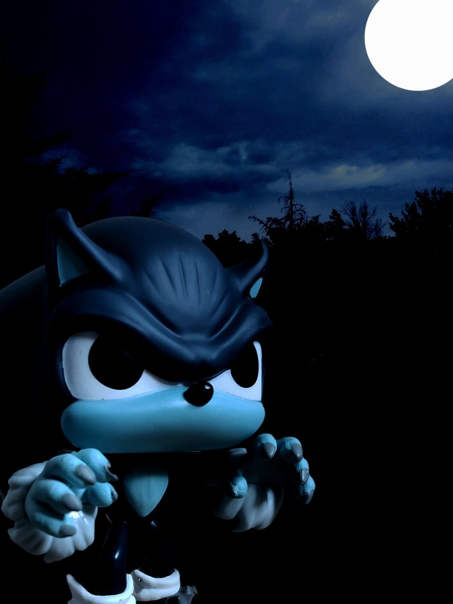 Sonic has unleashed to a full moon 🐺🌕 @OriginalFunko #fullmoon #funkofrightnight #FunkoPOP #FunkoFamily #sonicunleashed #FunkoPhotoADayChallenge