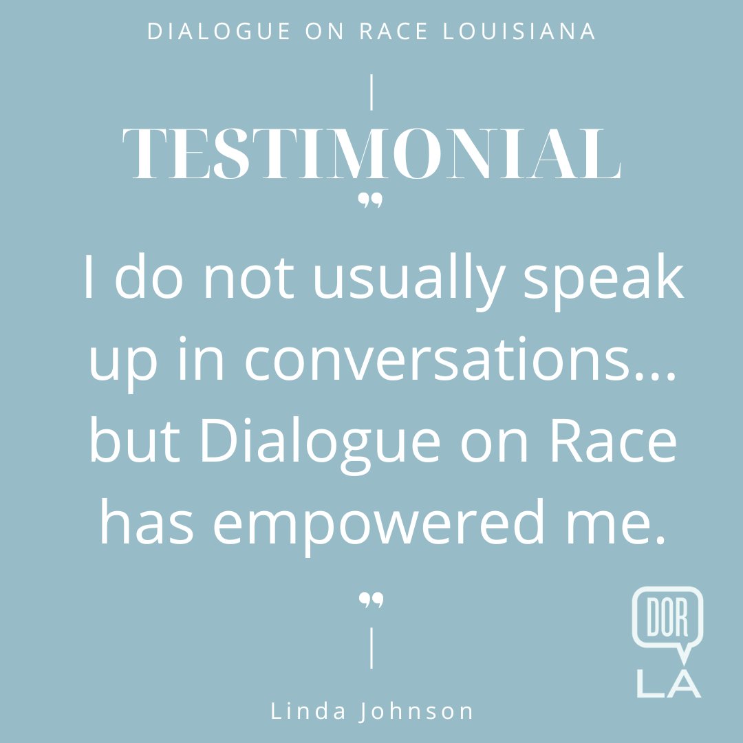 Here is a quote from a participant in one of our original series. In Dialogue on Race, we try to facilitate open and honest conversation where everyone can feel that they can contribute. Sign up for a dialogue today with the link in our bio!