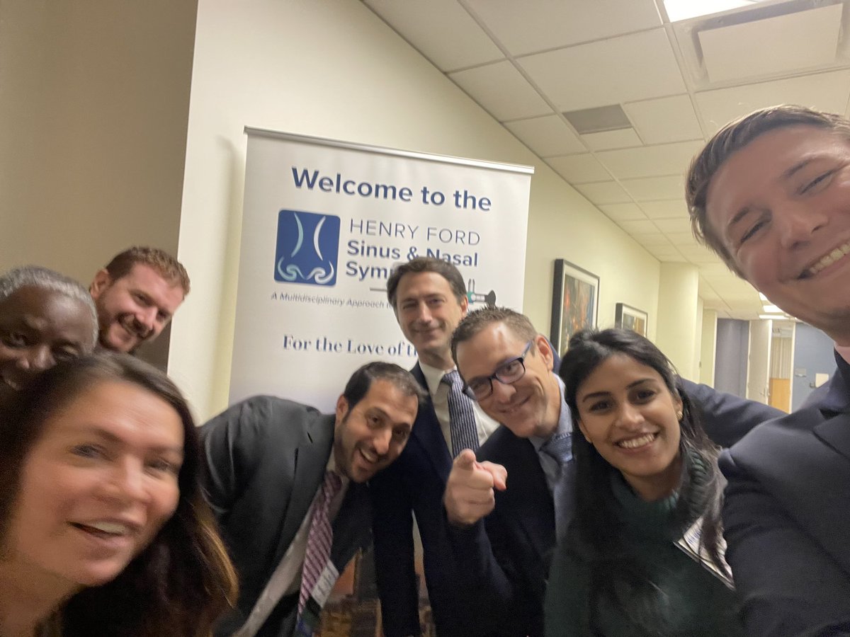 JohnCraigNose's tweet photo. 3rd annual #HFSNS = awesome. One big sinus topic was recalcitrant non-odonto maxillary sinusitis after sinus surgery: endo medial maxillectomy often saves the day, but more research needed for optimal topical vs systemic therapies for ongoing sinusitis. @henryfordent #MedTwitter https://t.co/5gAEvv8bYd