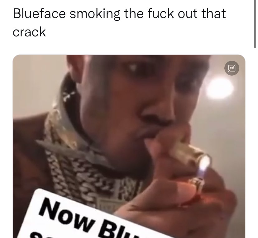 babbyteaa's tweet photo. Is this why Blueface always so hype!!  Is he on that dope? #Blueface #bluefacechrisean #bluefaceleak https://t.co/JT9CyppTzv