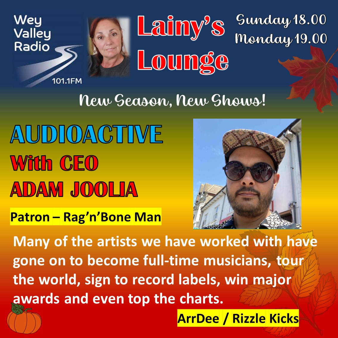 weyvalleyradio's tweet photo. Great charity that helps young people find themselves, their talent and where they belong! Patroned by Rag'n'Bone Man listen to him explain here @adamjoolia https://t.co/nCmAiGqCHL
#audioactive #ragnboneman #socialchange #musicyouth #rap #music https://t.co/rmMHcaKTkK