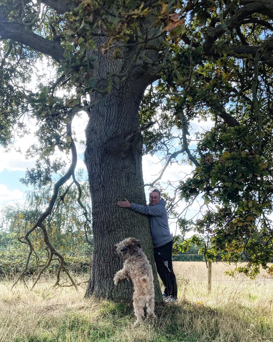 Tree hugging with Dad